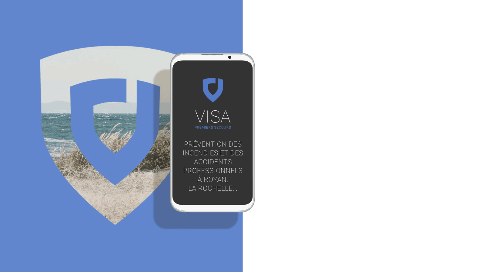 site internet Visa Premiers Secours affiché sur écran de smartphone