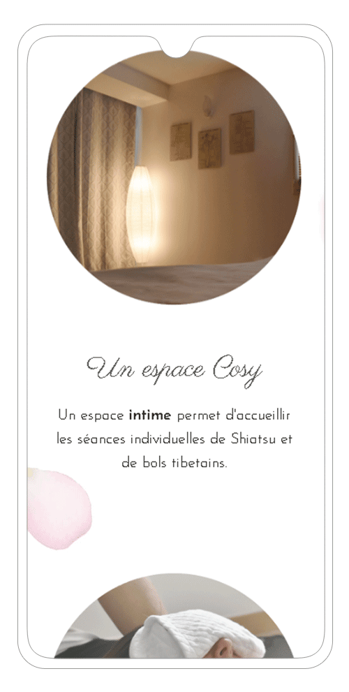 site internet shiatsu royan sur smartphone - page à propos