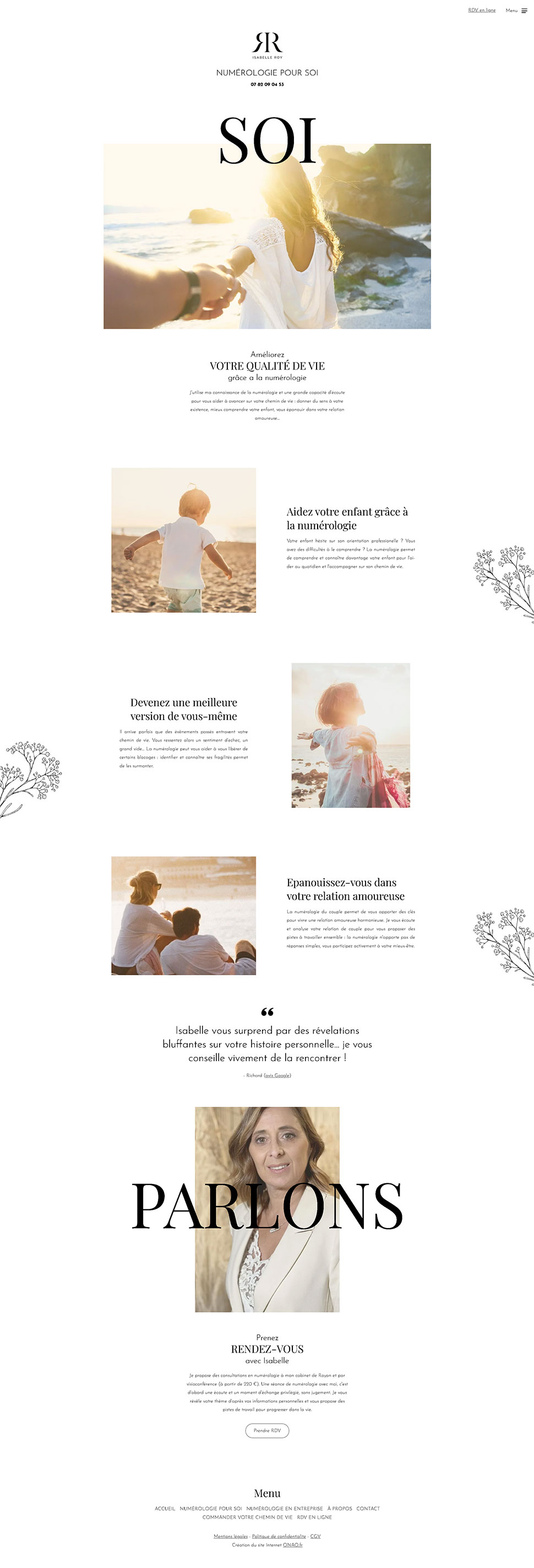 site e-commerce numerologie - page numerologie personnelle