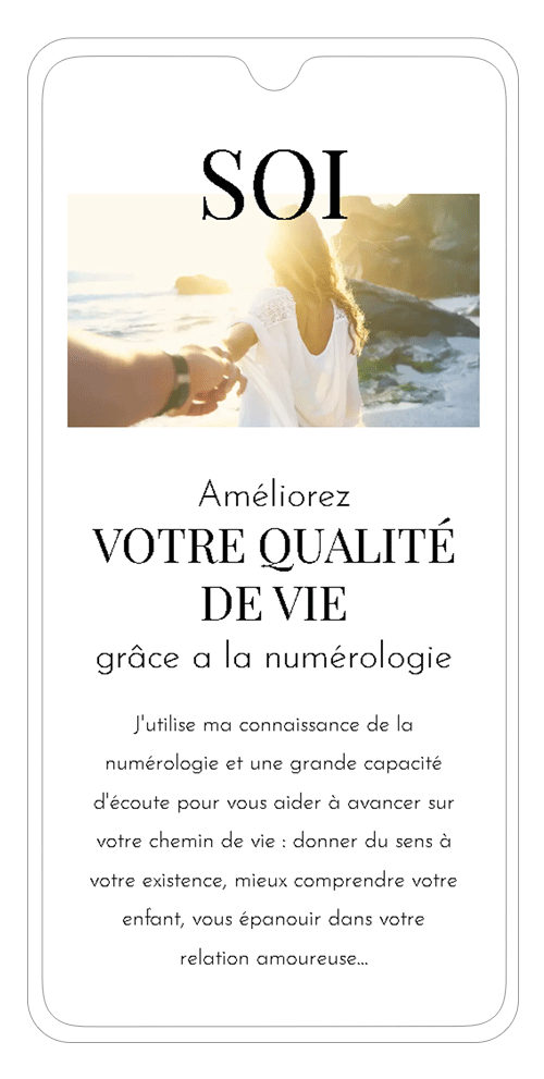 site e-commerce numerologie sur smartphone - page numérologie personelle
