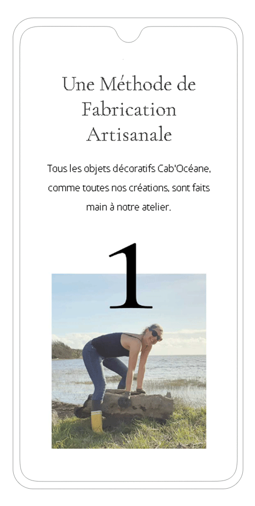 site vitrine caboceane royan sur smartphone - page contact