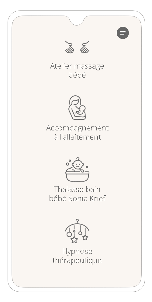 site Wordpress version smartphone - page accompagnante perinatale