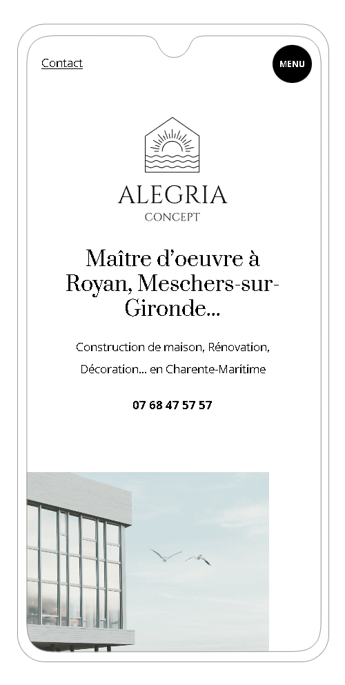 site Wordpress version smartphone - page accueil