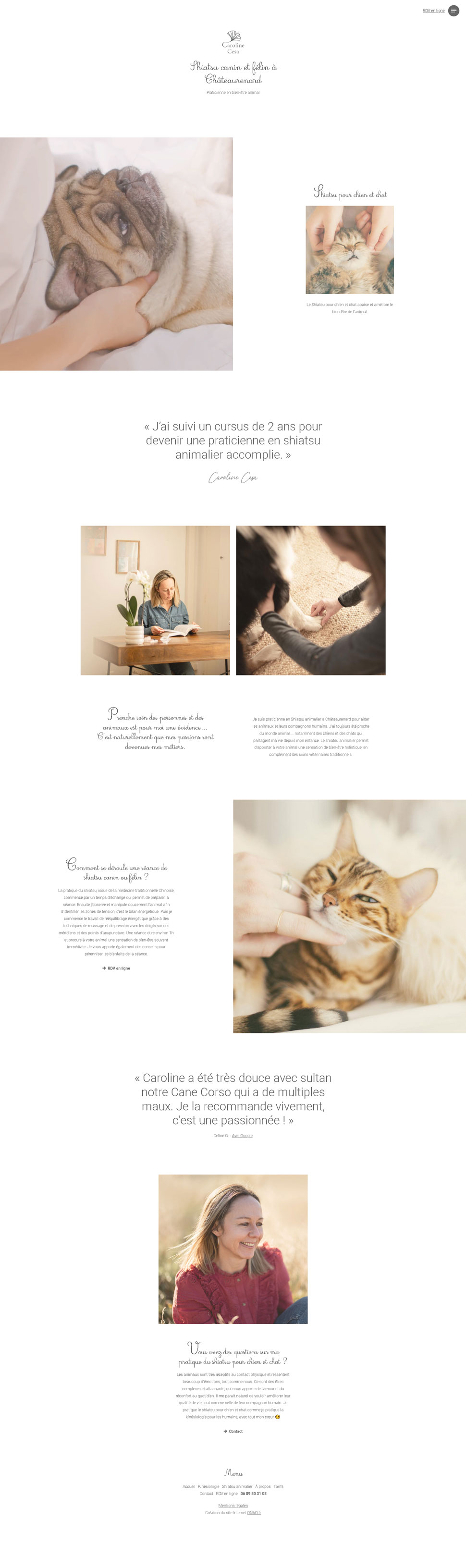 site vitrine kinesiologie Chateaurenard - page kinésiologue