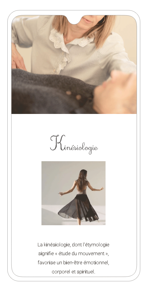 site Wordpress version smartphone - page kinésiologue