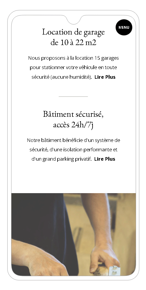 site Wordpress version smartphone - page contact
