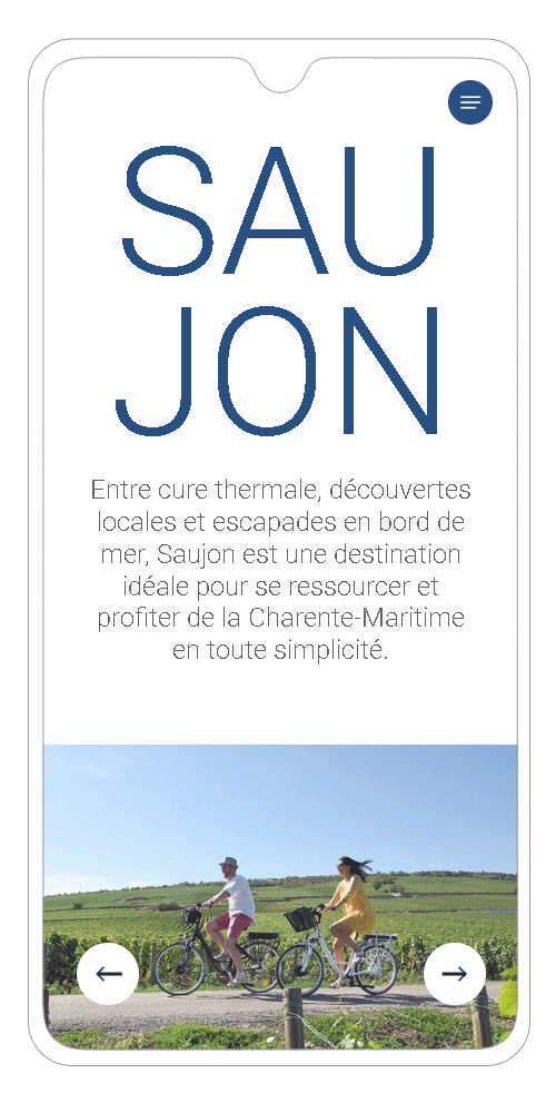 site logis des Mouettes version smartphone - galerie photo carousel