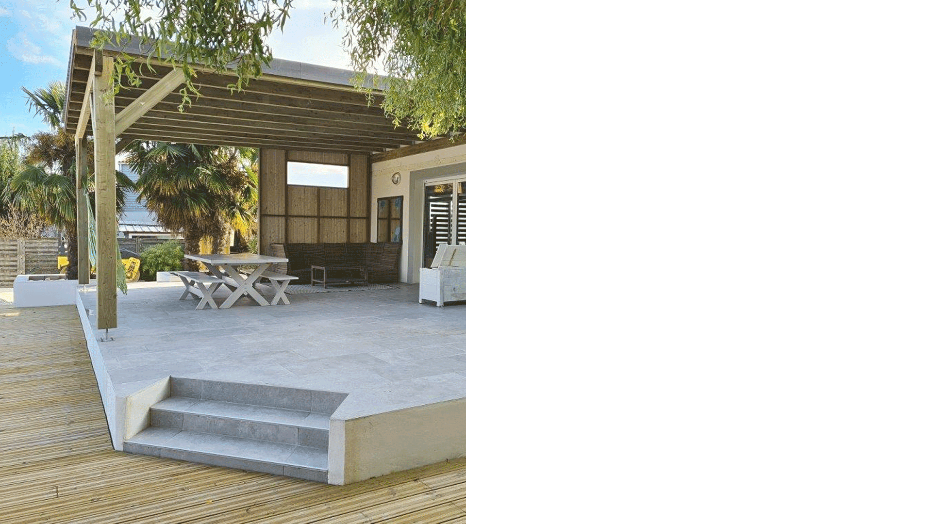 Réalisation d'un carport en bois sur mesure